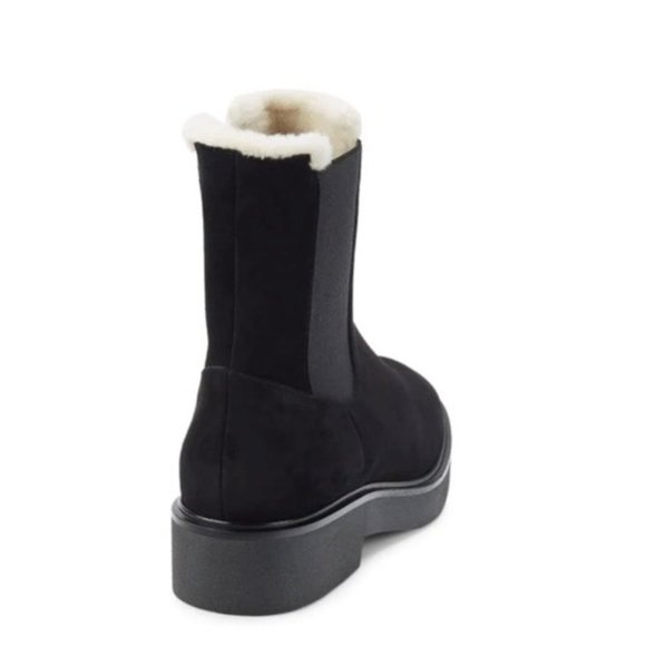 Stuart Weitzman Alpine Faux Fur Lined Suede Chelsea Boots - Picture 4 of 6